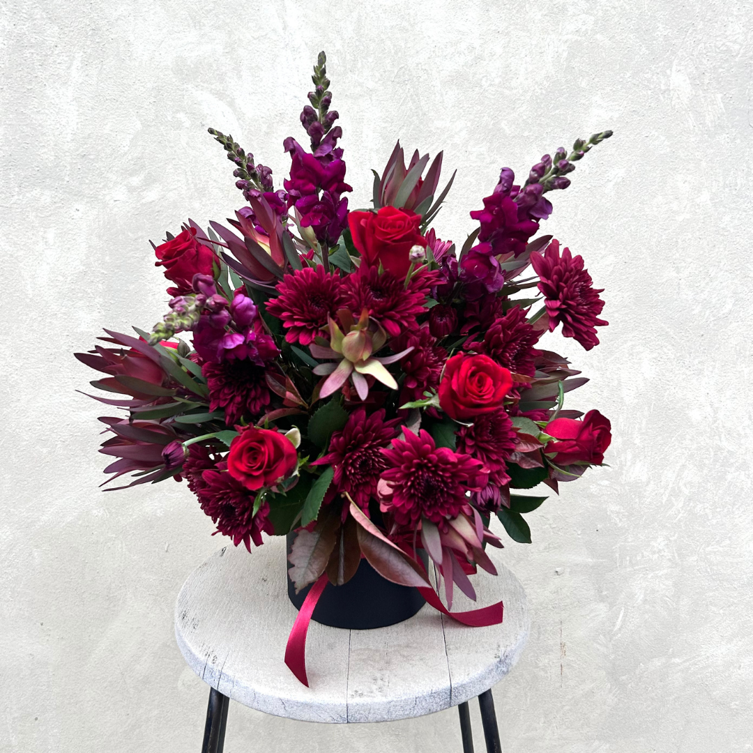 Valentines Mixed Red Blooms Box