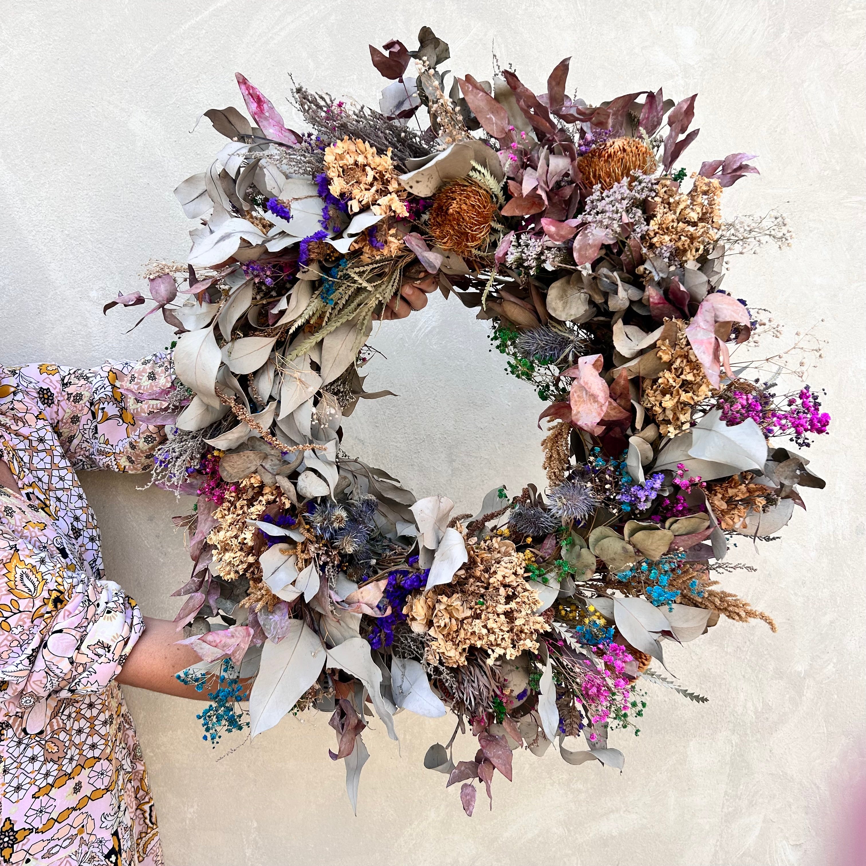 Dried one of a kind Xmas Wreath