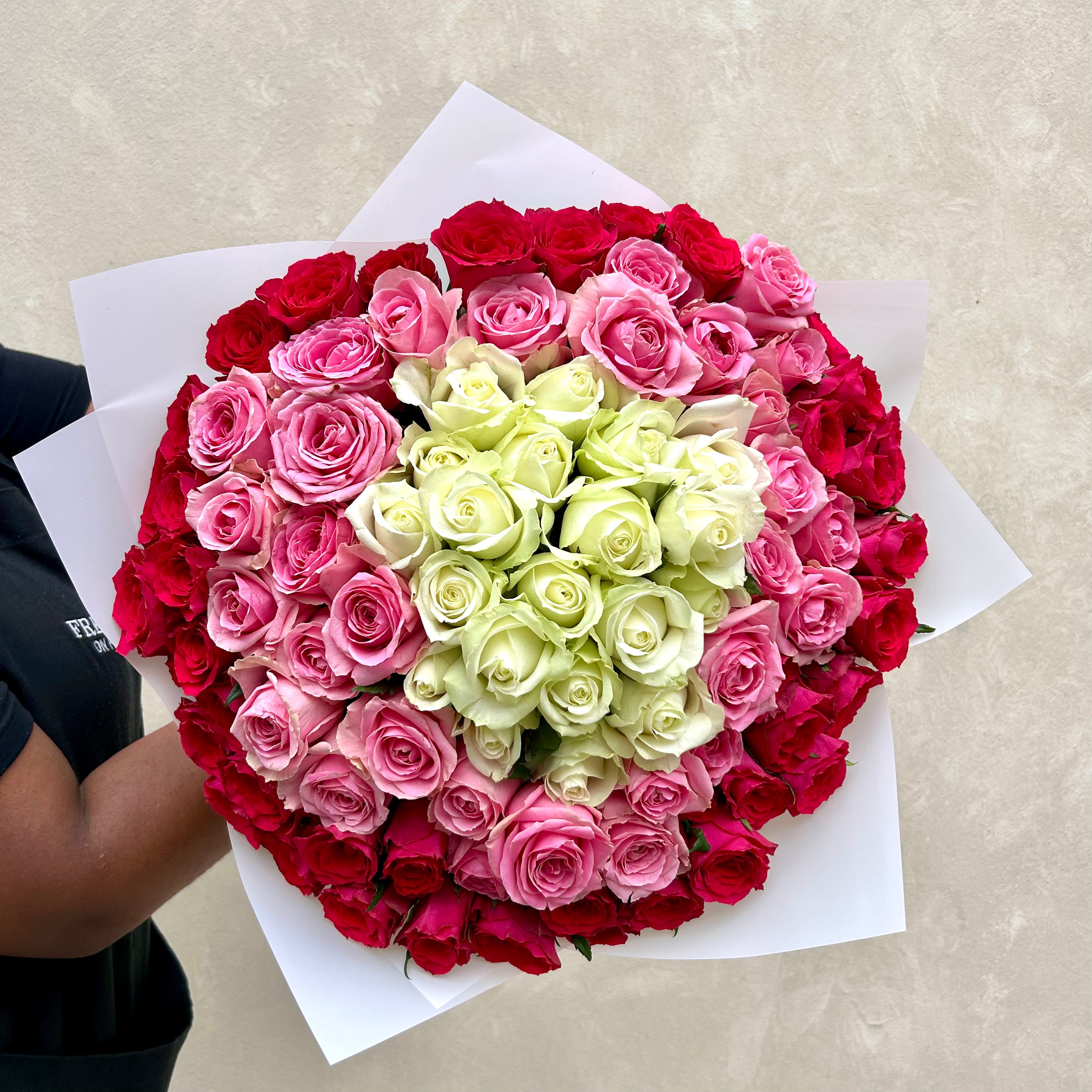 Ombre Pink Roses Bouquet