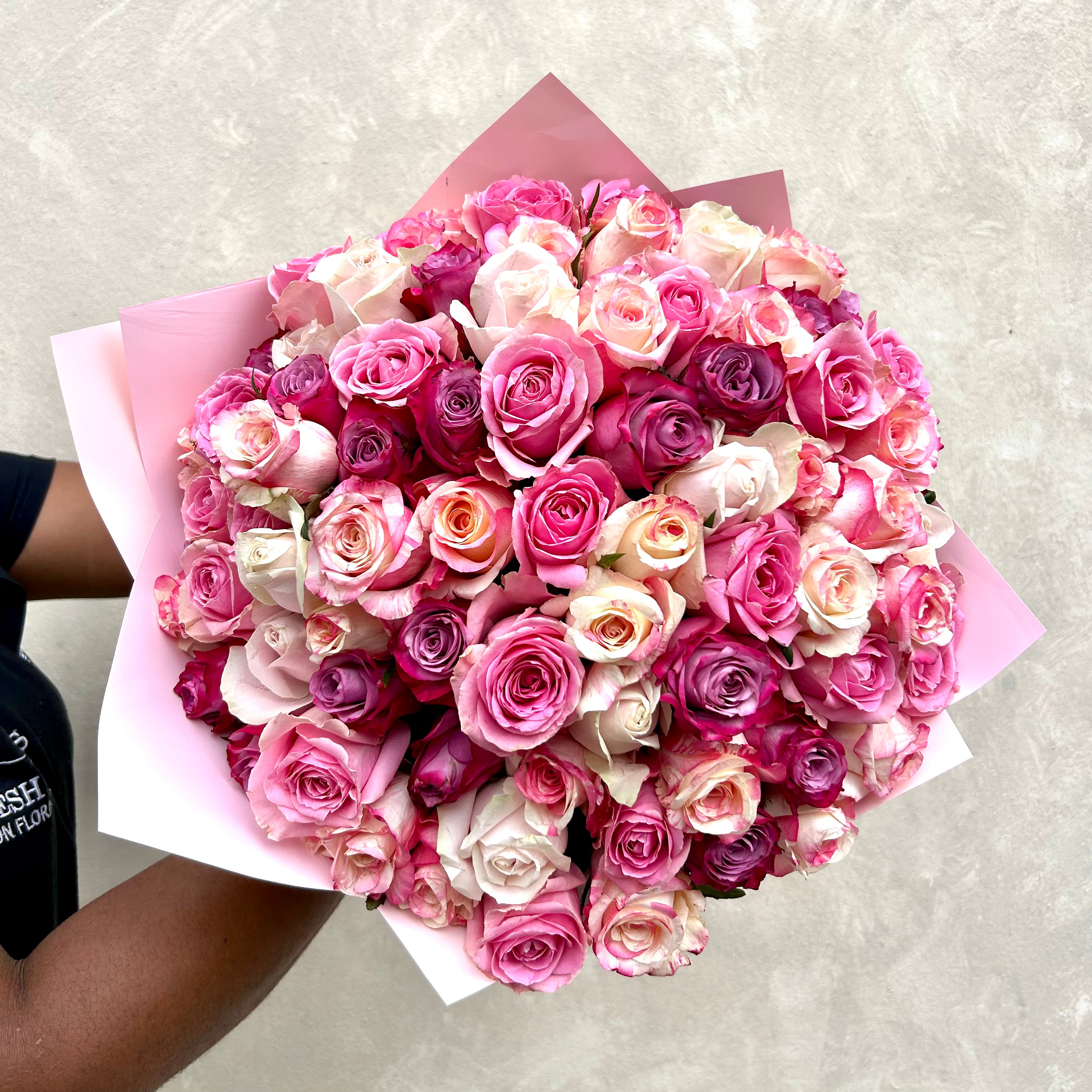 Mixed Pink Roses Bouquet