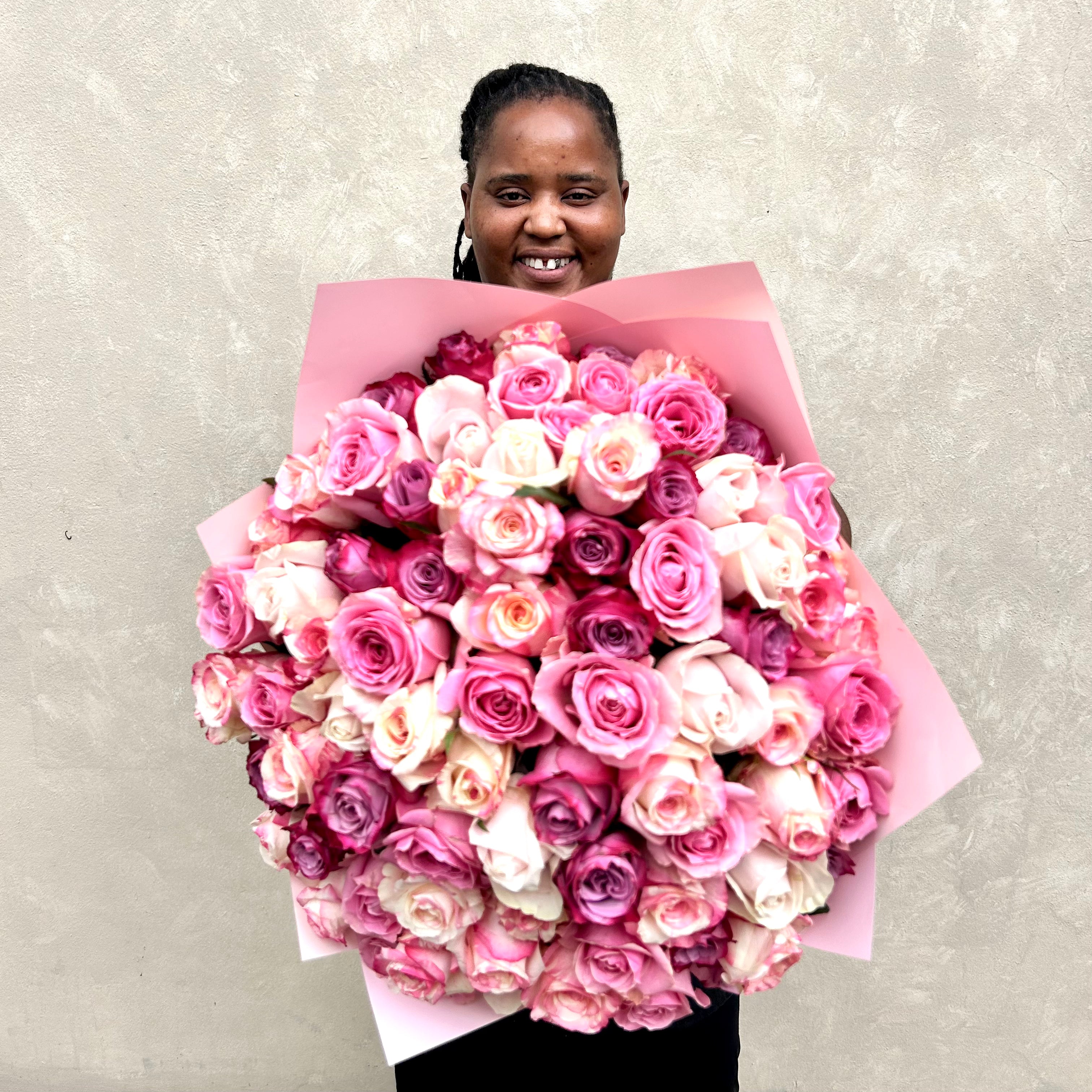 Mixed Pink Roses Bouquet