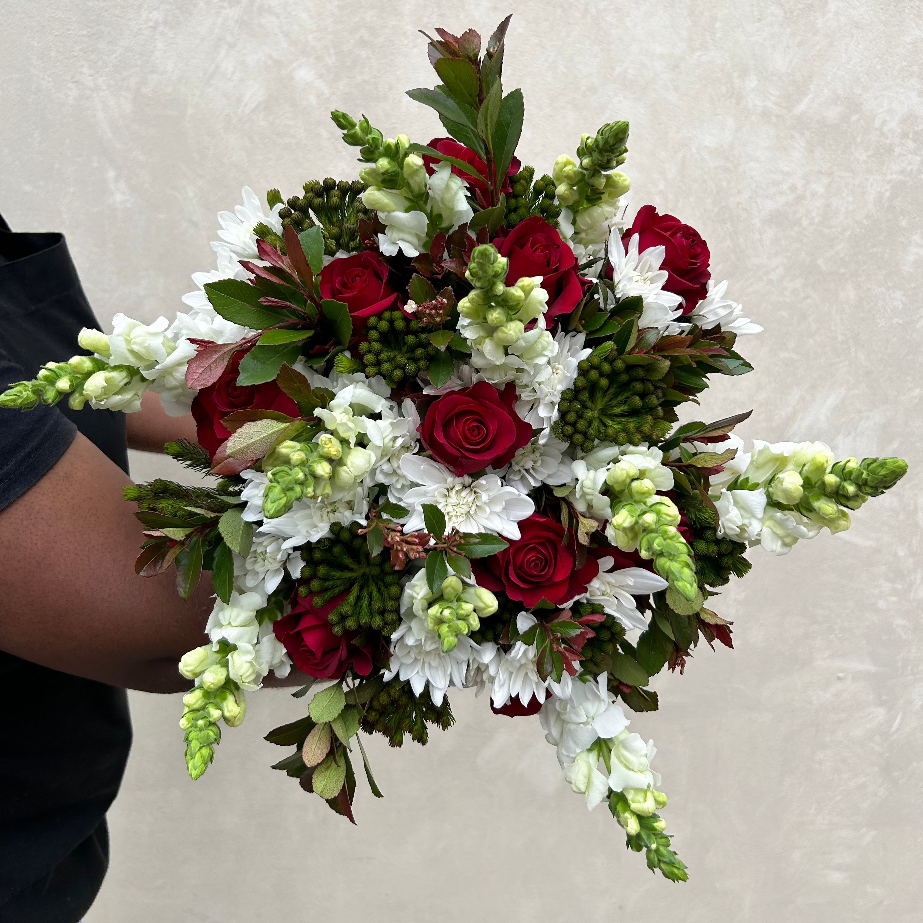 Festive Red & White  Bouquet