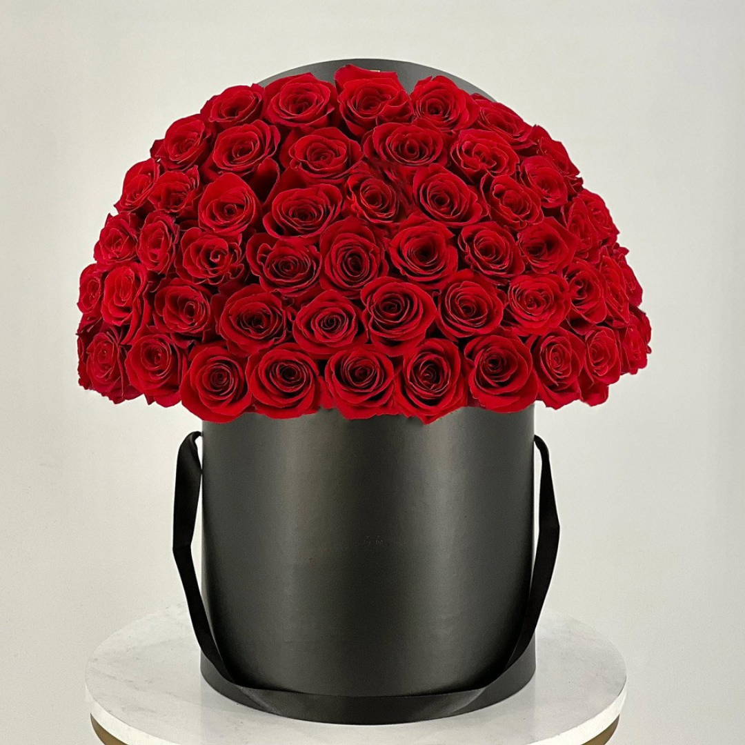 Valentines Red Roses Box