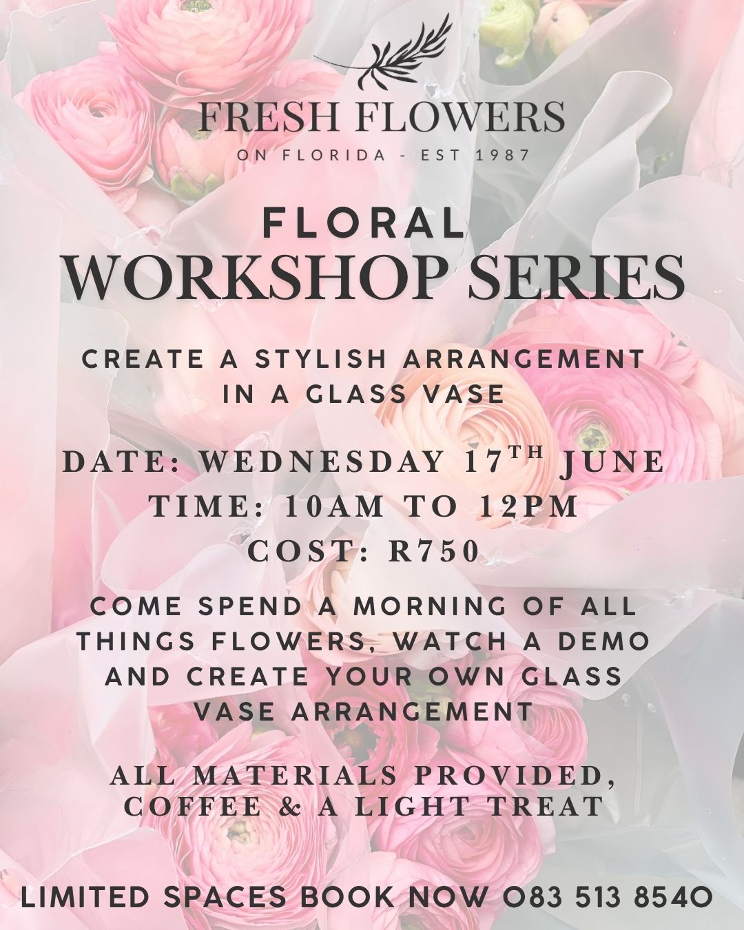 Floral Workshop Series: Stylish Glass Vase