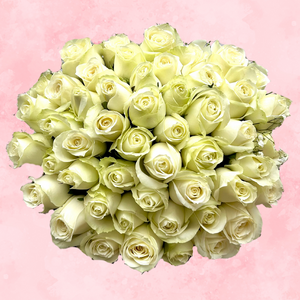 Mother's Day White Roses Bouquet